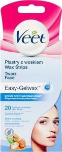 Veet Easy-Gelwax plastry z woskiem do depilacji twarzy 20szt 1