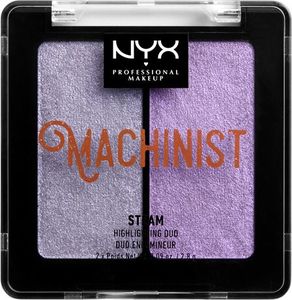 NYX NYX_Professional Makeup Machinist Highligting Duo podwójny rozświetlacz do policzków Steam 2x2.8g 1