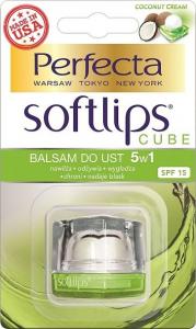 Perfecta Balsam do ust Softlips Cube 5w1 SPF15 Kokos 6.5g 1