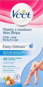Veet Easy-Gelwax plastry z woskiem do depilacji ciała 40szt 1