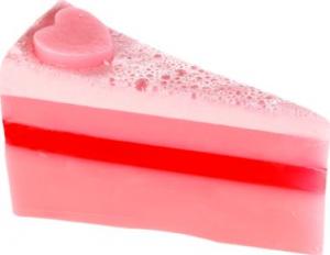 Bomb Cosmetics Mydło w kostce Raspberry Supreme Soap Cake glicerynowe 140g 1