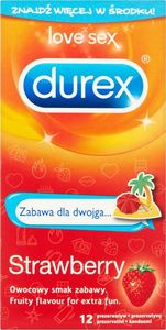 Durex  DUREX_Love Sex prezerwatywy Strawberry Emoji 12szt 1