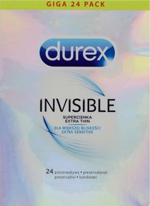 Durex  DUREX_Invisible Extra Thin super cienkie prezerwatywy 24szt 1