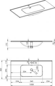 Umywalka Elita Skappa 100 biała ceramiczna (145855) 2