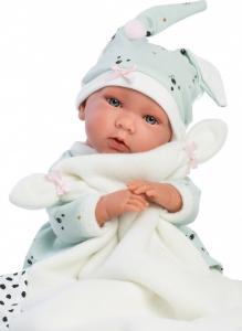 Llorens Lalka bobas płacząca Mimi biały kocyk 42cm (74054) 2