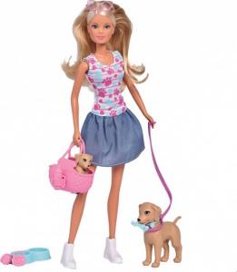 Simba Lalka Steffi na spacerze z psami (105733310) 2