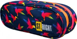 Piórnik St. Majewski Saszetka dwukomorowa ST.RIGHT PU-02 Tęczowe ptaki 2