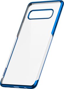 Baseus Baseus Shining Case żelowe etui pokrowiec o metalicznych wykończeniach Samsung Galaxy S10 niebieski (ARSAS10-MD03) uniwersalny 2