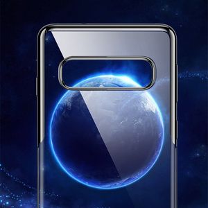 Baseus Baseus Shining Case żelowe etui pokrowiec o metalicznych wykończeniach Samsung Galaxy S10 niebieski (ARSAS10-MD03) uniwersalny 8