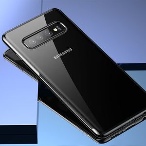Baseus Baseus Shining Case żelowe etui pokrowiec o metalicznych wykończeniach Samsung Galaxy S10 czarny (ARSAS10-MD01) uniwersalny 16
