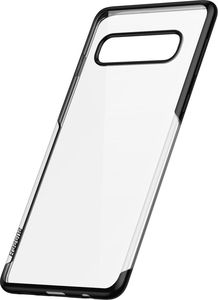 Baseus Baseus Shining Case żelowe etui pokrowiec o metalicznych wykończeniach Samsung Galaxy S10 czarny (ARSAS10-MD01) uniwersalny 2
