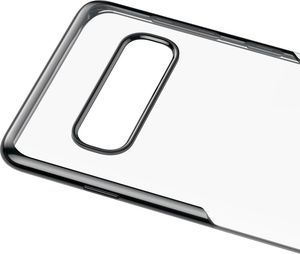 Baseus Baseus Shining Case żelowe etui pokrowiec o metalicznych wykończeniach Samsung Galaxy S10 czarny (ARSAS10-MD01) uniwersalny 4