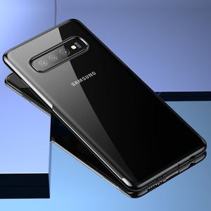 Baseus Baseus Shining Case żelowe etui pokrowiec o metalicznych wykończeniach Samsung Galaxy S10 czarny (ARSAS10-MD01) uniwersalny 6