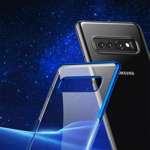 Baseus Baseus Shining Case żelowe etui pokrowiec o metalicznych wykończeniach Samsung Galaxy S10 czarny (ARSAS10-MD01) uniwersalny 7