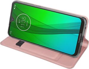 Dux Ducis Skin Pro etui pokrowiec z klapką Motorola Moto G7 / G7 Plus różowy uniwersalny 5