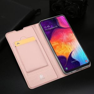 Dux Ducis Skin Pro etui pokrowiec z klapką Samsung Galaxy A50 złoty uniwersalny 17