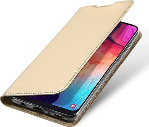 Dux Ducis Skin Pro etui pokrowiec z klapką Samsung Galaxy A50 złoty uniwersalny 4