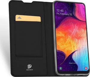 Dux Ducis Skin Pro etui pokrowiec z klapką Samsung Galaxy A50 czarny uniwersalny 3