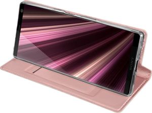 Dux Ducis Skin Pro etui pokrowiec z klapką Sony Xperia 10 Plus różowy uniwersalny 5