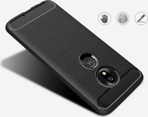 Hurtel Carbon Case elastyczne etui pokrowiec Motorola Moto G7 Play czarny uniwersalny 3