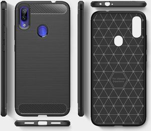 Hurtel Carbon Case elastyczne etui pokrowiec Xiaomi Redmi Note 7 niebieski uniwersalny 7