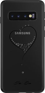 Kingxbar Kingxbar Wish Series etui ozdobione oryginalnymi Kryształami Swarovskiego Samsung Galaxy S10 czarny uniwersalny 1