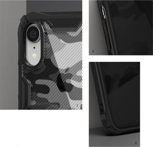 Ringke Ringke Fusion X Design etui pancerny pokrowiec z ramką iPhone XR czarny (XDSG0016) uniwersalny 8