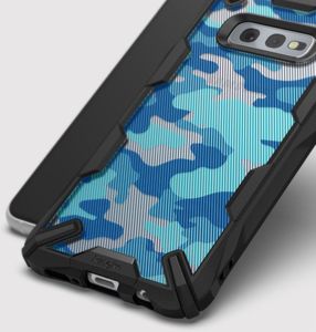 Ringke Ringke Fusion X Design etui pancerny pokrowiec z ramką Samsung Galaxy S10e czarny Camo Black (XDSG0011-RPKG) uniwersalny 4