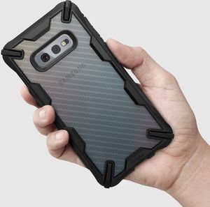 Ringke Ringke Fusion X Design etui pancerny pokrowiec z ramką Samsung Galaxy S10e czarny Camo Black (XDSG0011-RPKG) uniwersalny 6