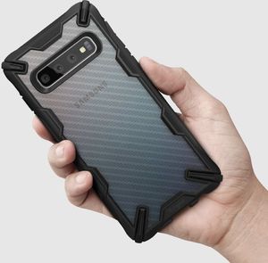 Ringke Ringke Fusion X Design etui pancerny pokrowiec z ramką Samsung Galaxy S10 czarny Camo Black (XDSG0001) uniwersalny 6