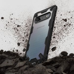 Ringke Ringke Fusion X Design etui pancerny pokrowiec z ramką Samsung Galaxy S10 czarny Camo Black (XDSG0001) uniwersalny 8