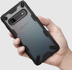 Ringke Ringke Fusion X Design etui pancerny pokrowiec z ramką Samsung Galaxy S10 Plus czarny Carbonfiber Black (XDSG0010) uniwersalny 7