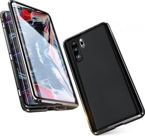 Wozinsky Wozinsky Full Magnetic Case magnetyczne etui 360 pokrowiec na przód i tył + szkło Huawei P30 Pro czarny uniwersalny 1
