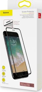 Baseus Baseus Full-screen szkło hartowane 3D na cały ekran z osłoną na głośnik Apple iPhone 8 / 7 / 6S / 6 czarny (SGAPIPH8N-WA01) uniwersalny 22