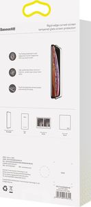 Baseus Baseus Rigid-edge Tempered Glass matowe szkło hartowane 3D 0,3 mm ze wzmocnioną ramką Apple iPhone XS Max czarny (SGAPIPH65-KM01) uniwersalny 15