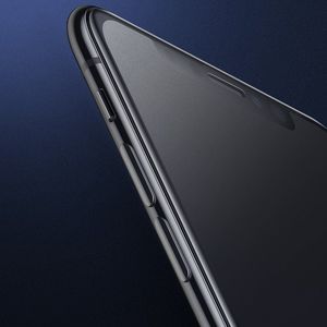 Baseus Baseus Rigid-edge Tempered Glass matowe szkło hartowane 3D 0,3 mm ze wzmocnioną ramką Apple iPhone XS Max czarny (SGAPIPH65-KM01) uniwersalny 7