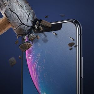 Baseus Baseus Rigid-edge Tempered Glass matowe szkło hartowane 3D 0,3 mm ze wzmocnioną ramką Apple iPhone XS Max czarny (SGAPIPH65-KM01) uniwersalny 9