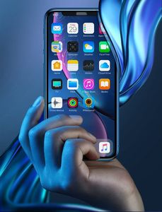 Baseus Baseus Full-screen szkło hartowane 3D na cały ekran z osłoną na głośnik Apple iPhone XR czarny (SGAPIPH61-WA01) uniwersalny 13