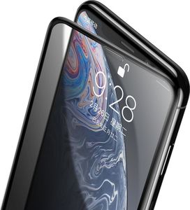 Baseus Baseus Full-screen szkło hartowane 3D Privacy na cały ekran z filtrem prywatyzującym i osłoną na głośnik Apple iPhone XR czarny (SGAPIPH61-WC01) uniwersalny 2