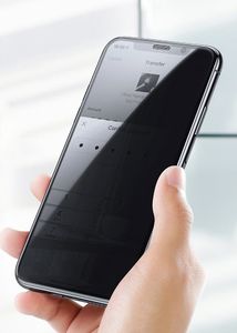Baseus Baseus Full-screen szkło hartowane 3D Privacy na cały ekran z filtrem prywatyzującym i osłoną na głośnik Apple iPhone XR czarny (SGAPIPH61-WC01) uniwersalny 8