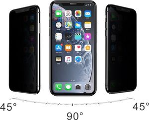 Baseus Baseus Full-screen szkło hartowane 3D Privacy na cały ekran z filtrem prywatyzującym i osłoną na głośnik Apple iPhone XR czarny (SGAPIPH61-WC01) uniwersalny 10