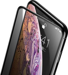 Baseus Baseus Full-screen szkło hartowane 3D Privacy na cały ekran z filtrem prywatyzującym i osłoną na głośnik Apple iPhone XS Max czarny (SGAPIPH65-WC01) uniwersalny 2