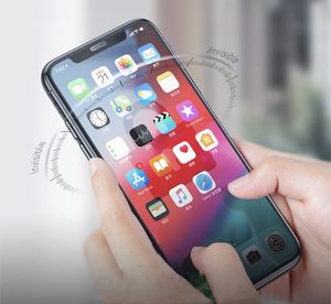 Baseus Baseus Full-screen szkło hartowane 3D Privacy na cały ekran z filtrem prywatyzującym i osłoną na głośnik Apple iPhone XS Max czarny (SGAPIPH65-WC01) uniwersalny 10