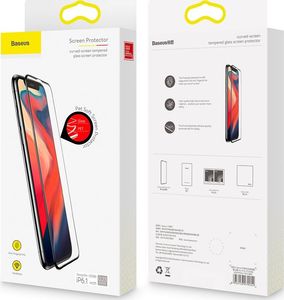 Baseus Baseus PET Soft 3D szkło hartowane na cały ekran z elastyczną ramką 0,23 mm Apple iPhone XS Max czarny (SGAPIPH65-PE01) uniwersalny 18