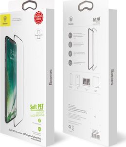 Baseus Baseus PET Soft 3D szkło hartowane na cały ekran z elastyczną ramką 0,23 mm Apple iPhone XS / X czarny (SGAPIPHX-KA01) uniwersalny 21