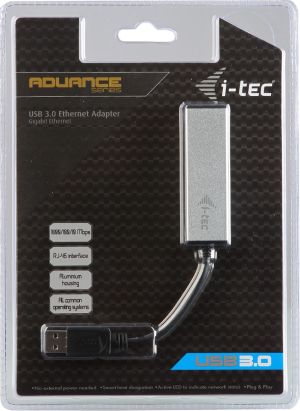 Karta sieciowa I-TEC USB 3.0 Gigabit Ethernet Adapter 1000/100/10Mbps (U3GLAN) 3