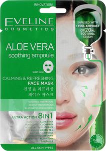 Eveline Maseczka do twarzy Aloe Vera Soothing Ampoule Calming&Refreshing Face Mask łagodząco-odświeżająca 1