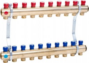 Perfexim Rozdzielacz mosiądz 11 obw. PHA-109A 11-obwodowy PN10 [1/1] 1