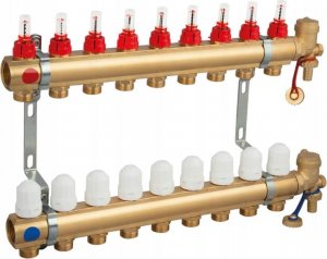 Perfexim Rozdzielacz mosiądz 2 obw. PHA-107 2-obwodowy PN6 [1/1] 1