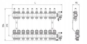 Perfexim Rozdzielacz mosiądz 7 obw. PHA-107 7-obwodowy PN6 [1/1] 4